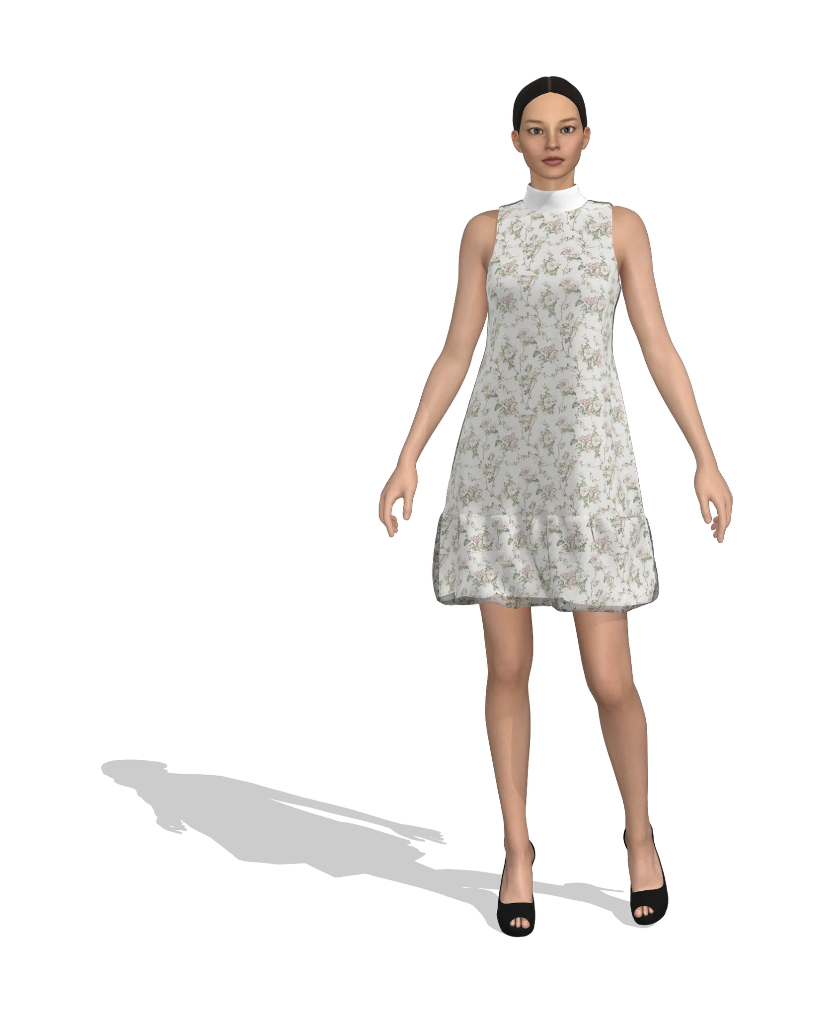 KDscion p52 sleeveless shift dress (designer folding) - translucent